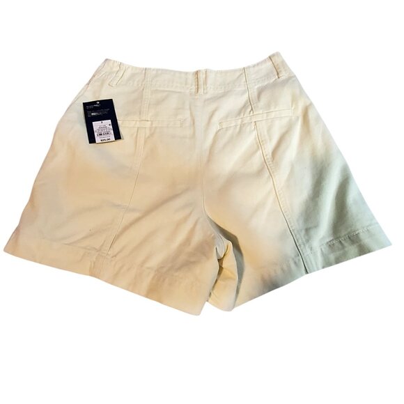 Universal Thread Womens Cream High-Waisted Cotton Blend Shorts Size 2Casual Wear - Picture 2 of 11
